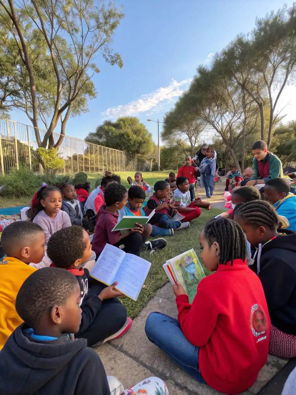 A vibrant image of children participating in an educational workshop led by ImpactBridge volunteers, highlighting the organization's dedication to youth empowerment and skill development.